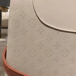 Luxury Monogram Upholstered Storage Footstool with Strap Detail